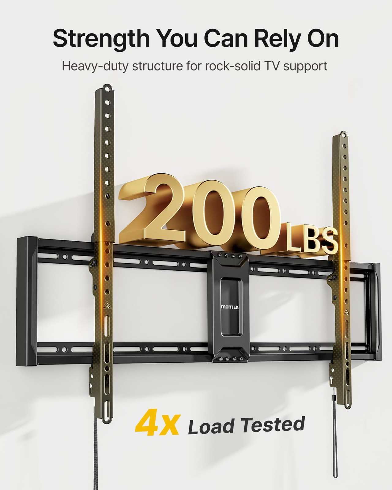 Heavy Duty Fixed TV Wall Mount for 43–100 Inch TVs up to 200 lbs, 1.2" Ultra ...