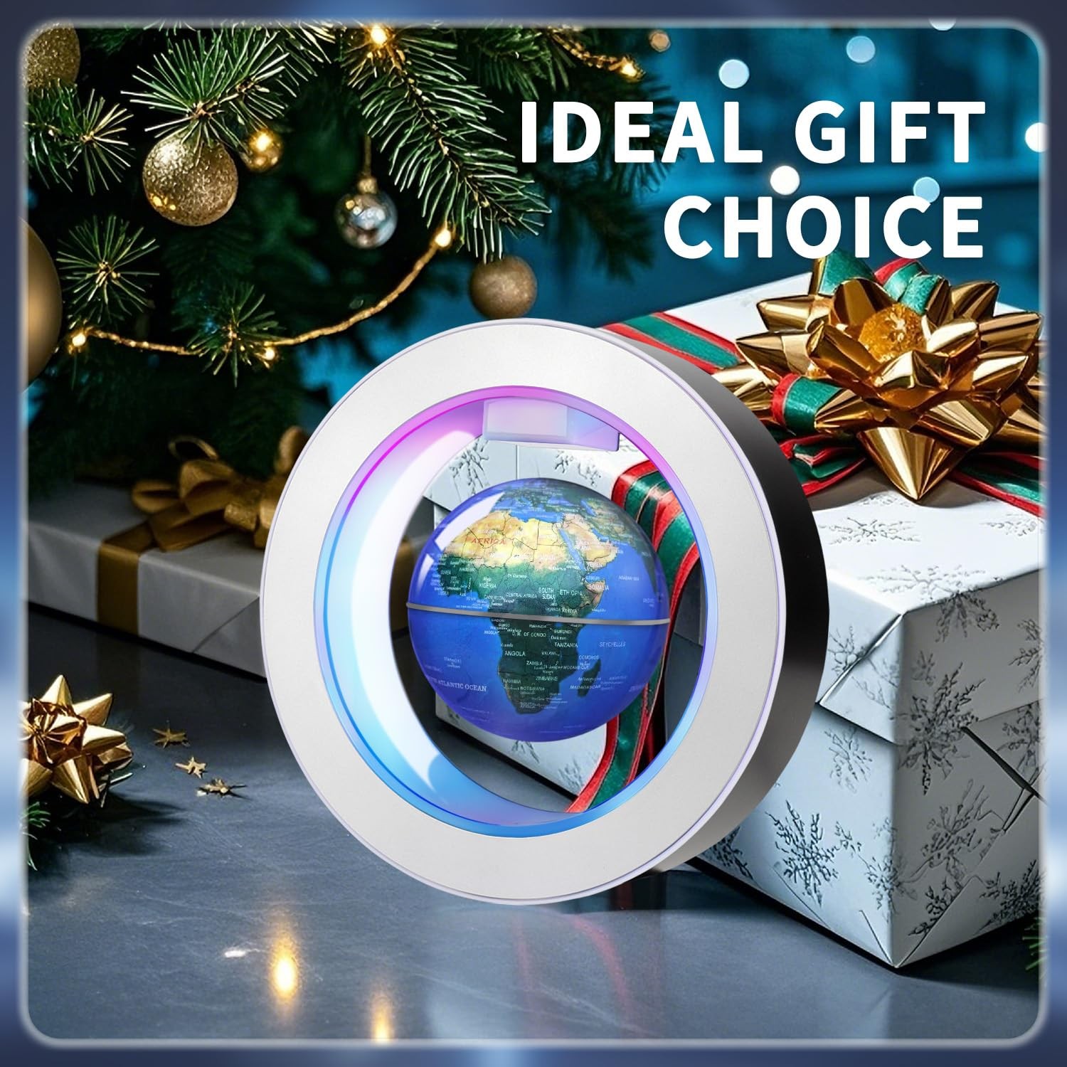 Floating Globe O Frame, Magnetic Levitating Technolog, Cool Gadgets for Men, ...