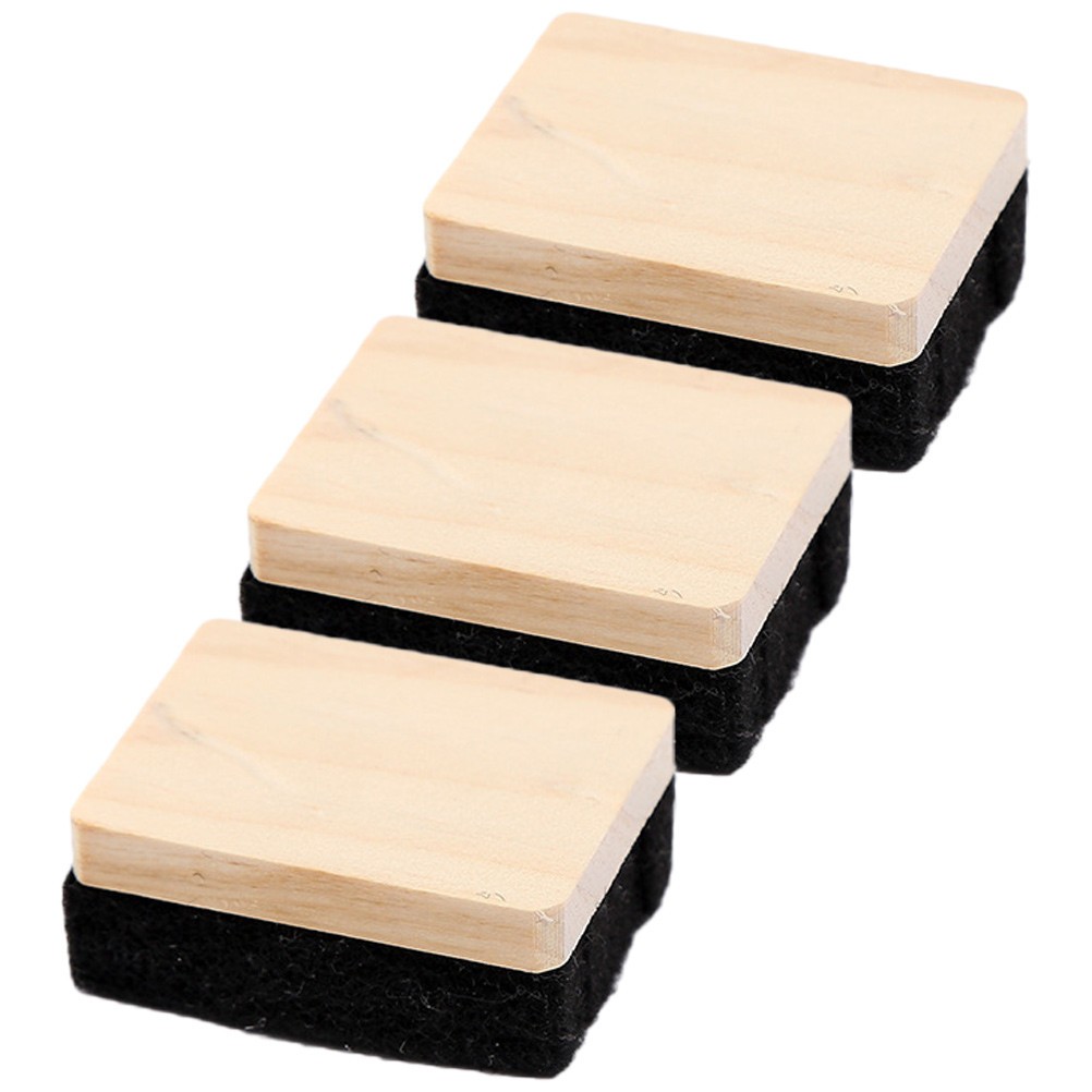 3 Pcs Chalkboard Eraser Black Whiteboard Dry Erasers for Blackboard