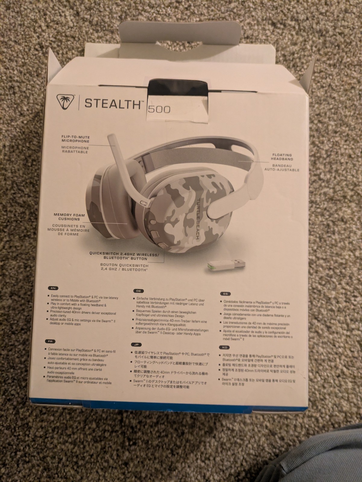 Turtle Beach Stealth 500 Wireless Bluetooth Over-Ear Gaming Headset Gray/White