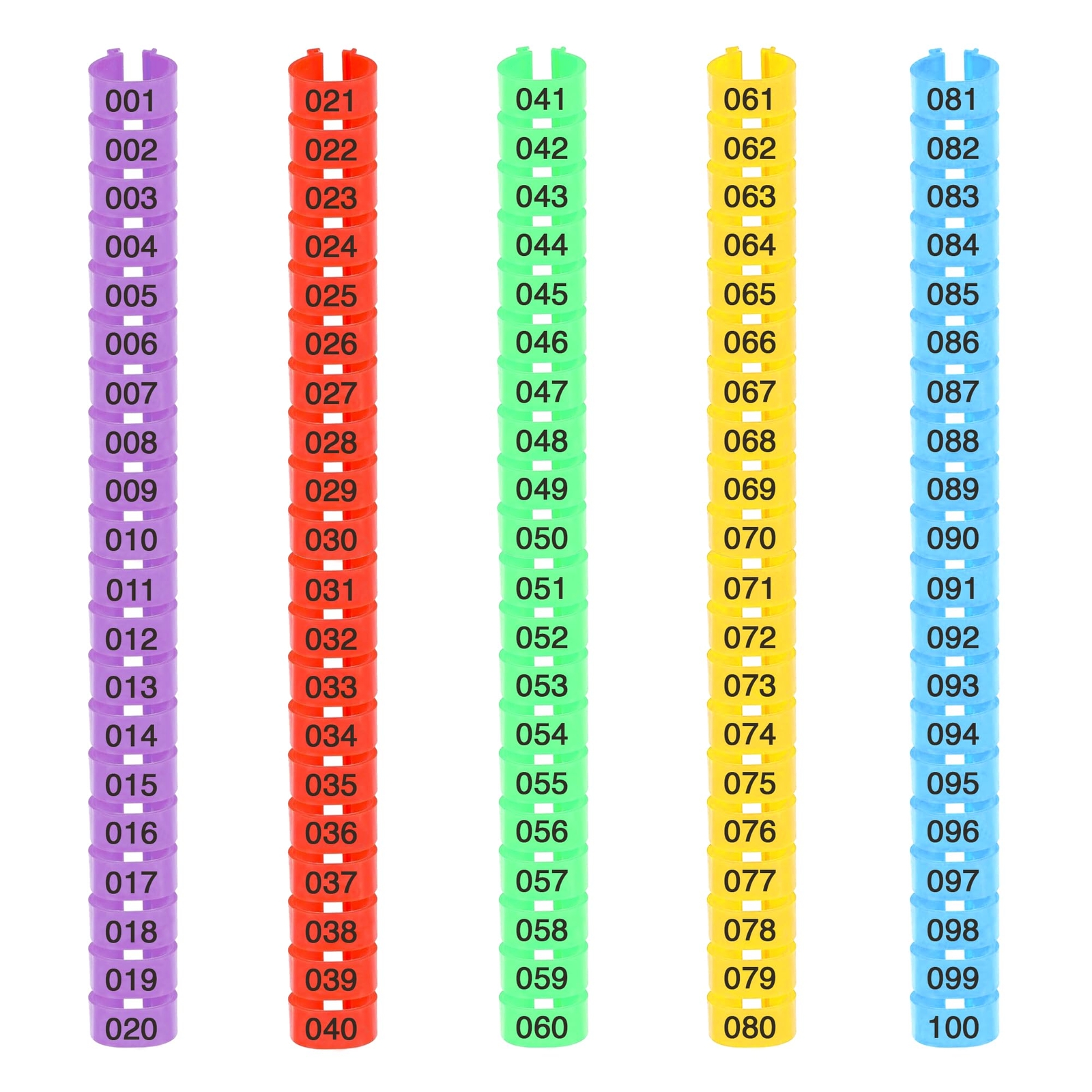 100 Pack Chicken Leg Bands Numbered Chicken Tags for Poultry Chickens Ducks