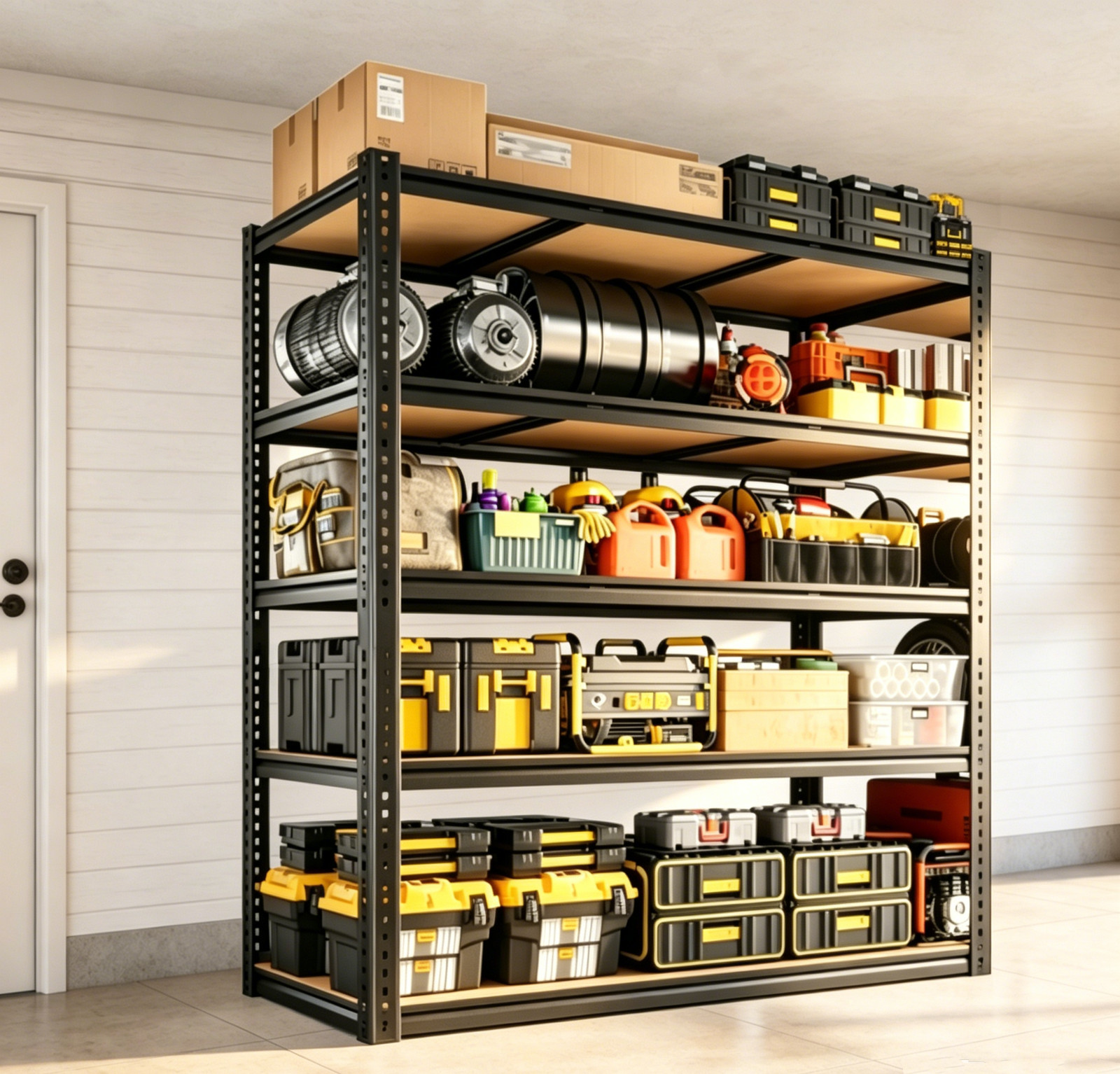 5-Tier Steel Heavy Duty Shelving Metal Garage Storage Sheves Adjustable Rack