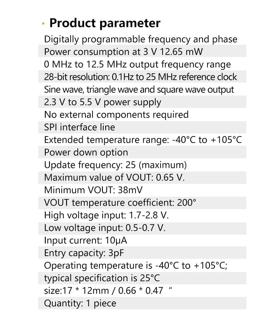 AD9833 Programmable Microprocessors Serial Interface Module GY-9833 Sine