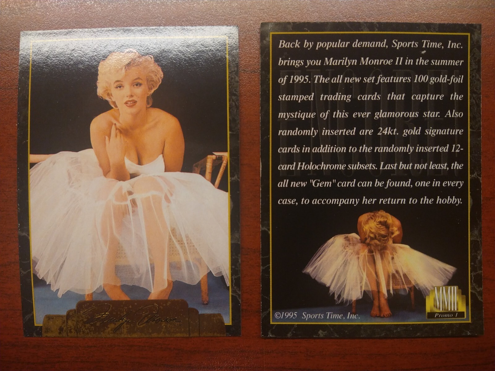 New Primo SPORTS TIME MARILYN MONROE PROMO #1TRADING CARD BLACK SIGNATURE 1995