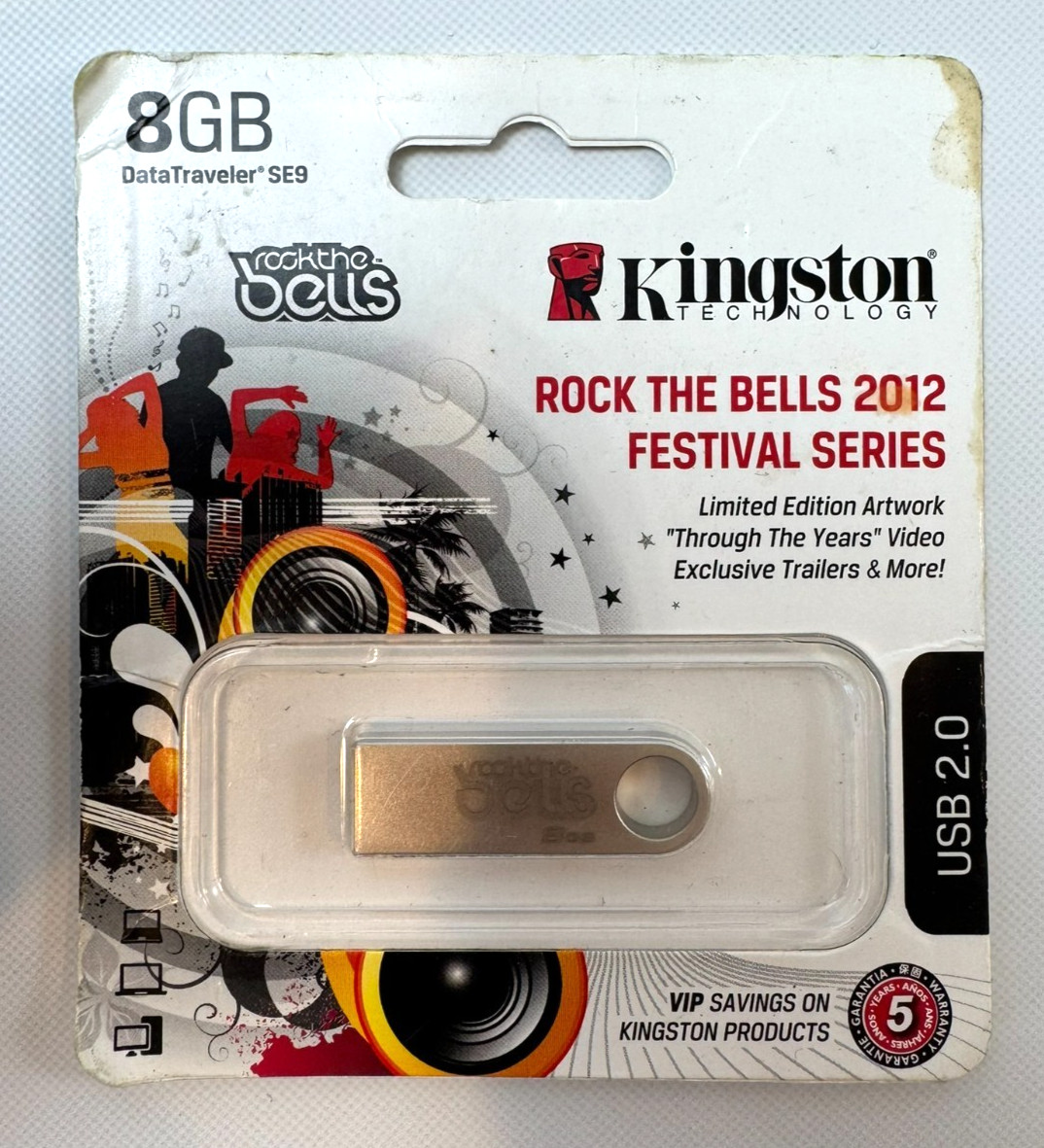 Sealed RARE Kingston Rock The Bells Festival 2012 Limited Edition USB Drive 8GB