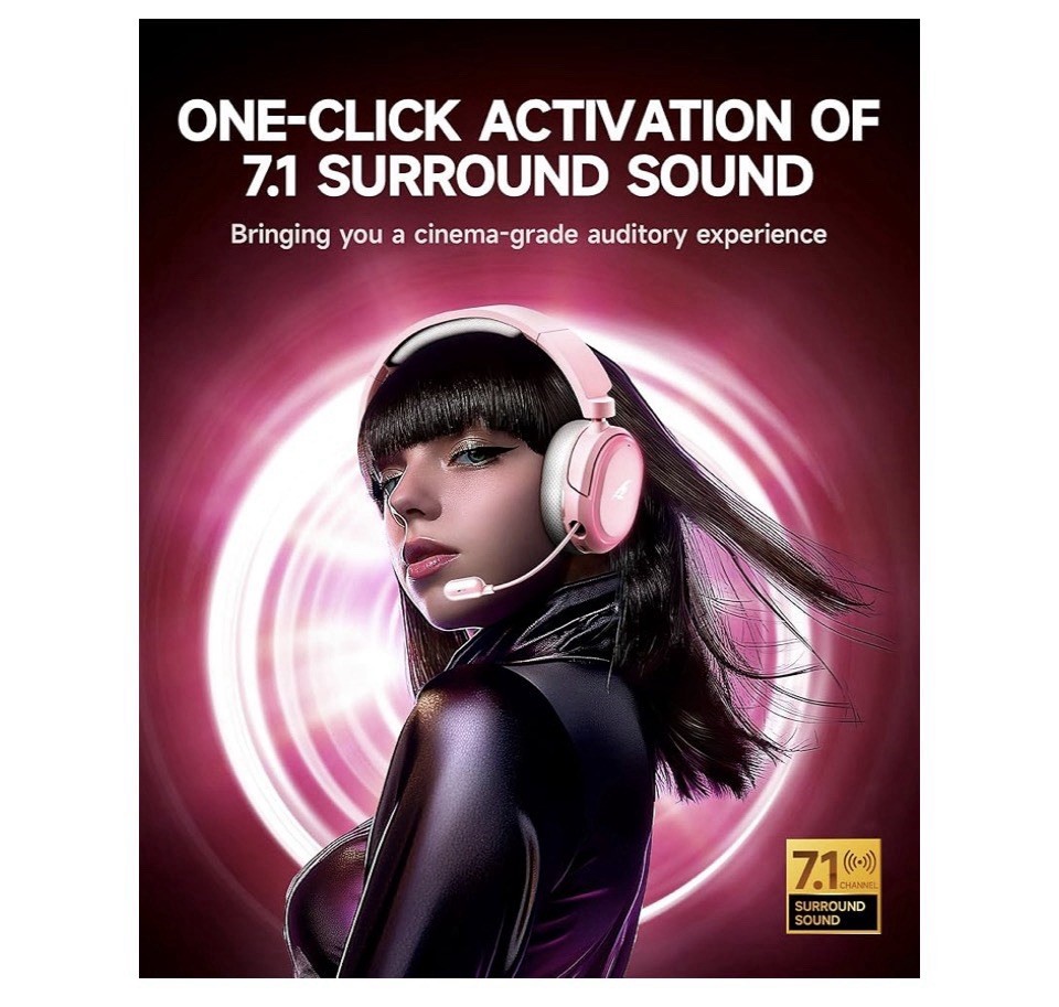 Valorise Wireless Gaming Headset, 7.1 Surround Sound.