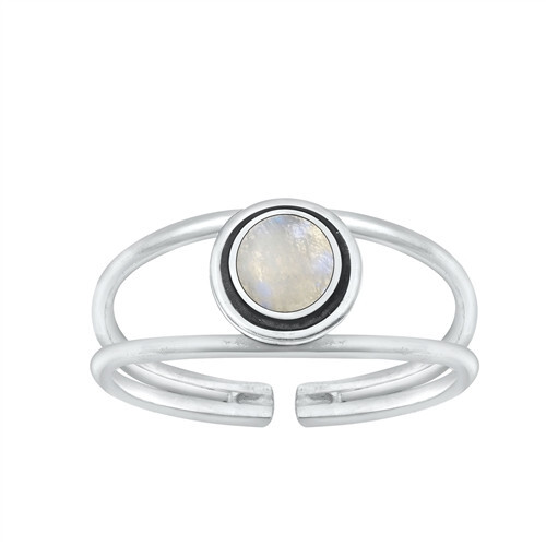 Moonstone onyx sterling silver toe rings