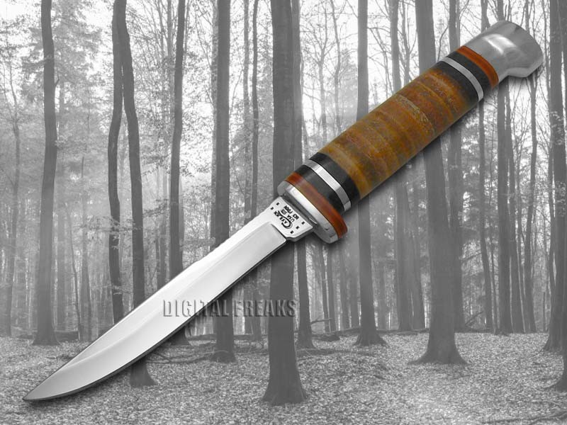 Case xx Small Fixed Blade Hunter Knife Polished Leather Handle 00379