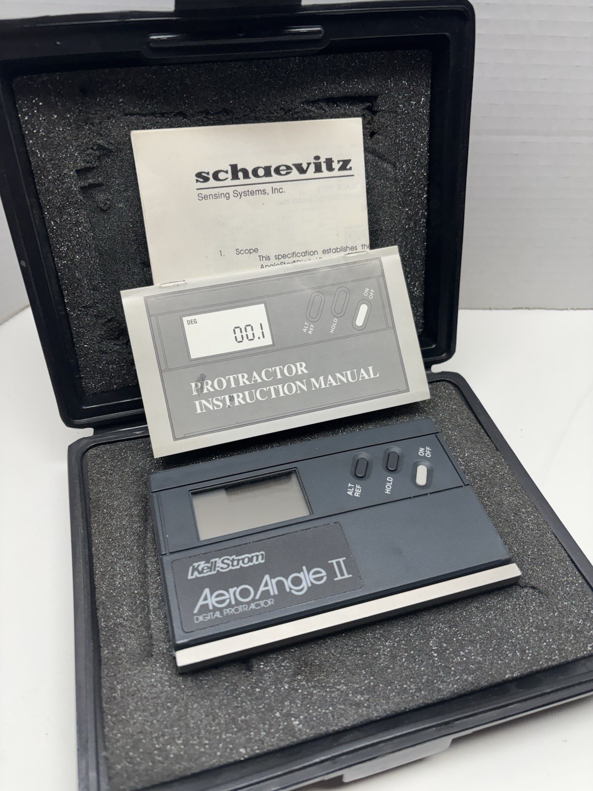 KELL-STROM Aero Angle II 2 Digital Protractor Schaevitz Systems JK275