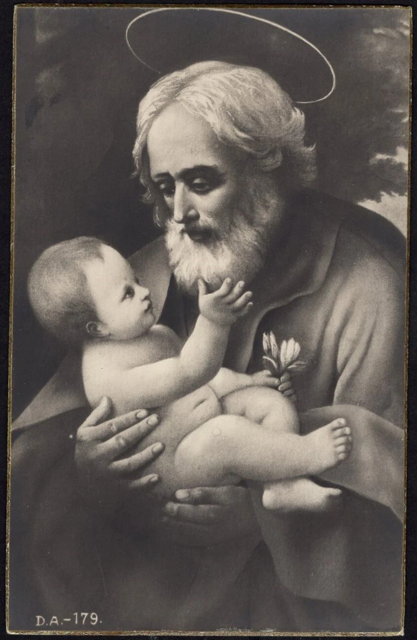 Holy card antique postale de San Jose santino image pieuses estampa