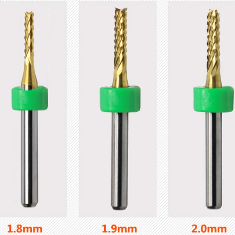 10pc Corn PCB Milling Cutter With Positioning Ring TIN Coating Engraving/PVC/CNC