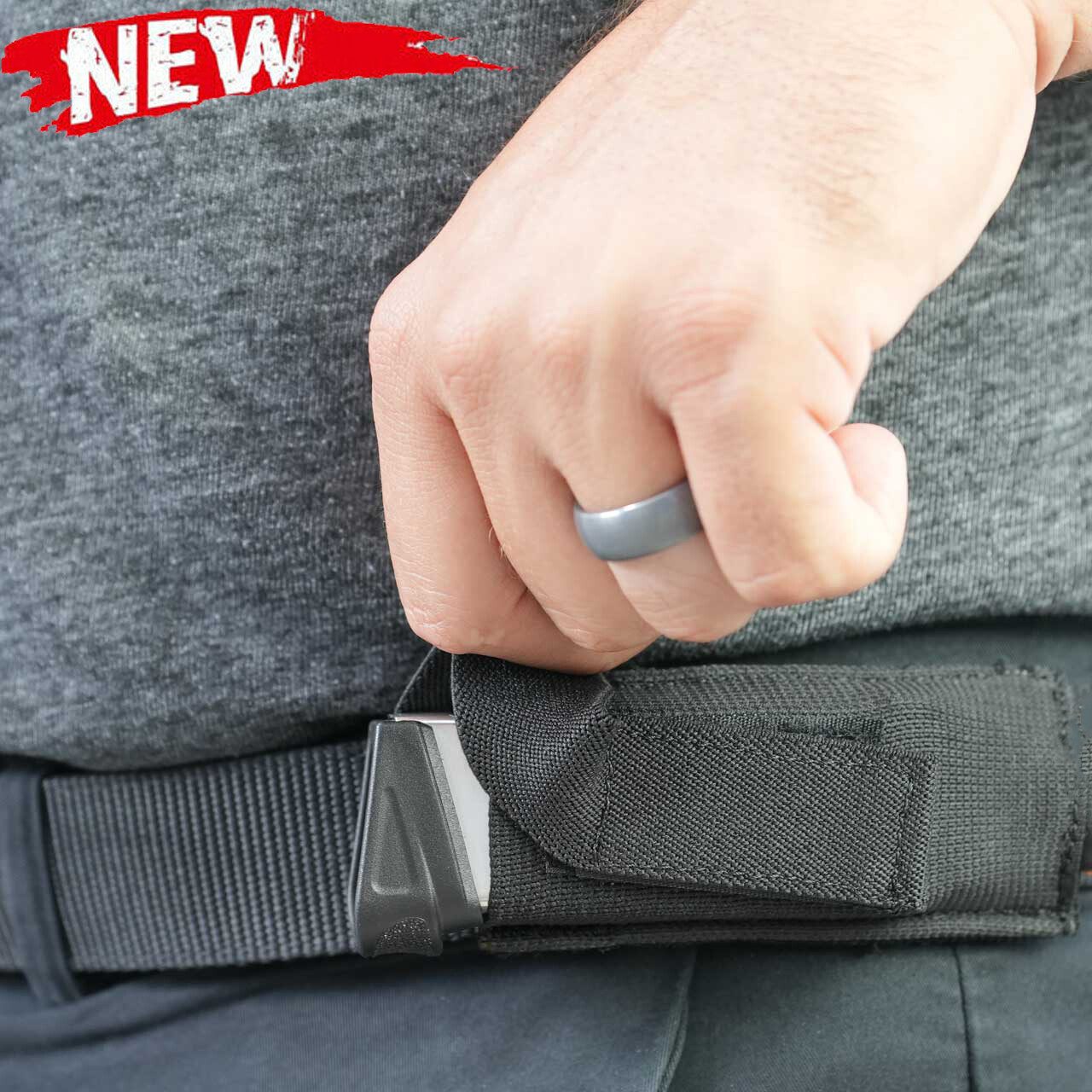 9mm Tactical Horizontal Pistol Single Magazine Pouch Carrier Mag Bag Tools Pouch