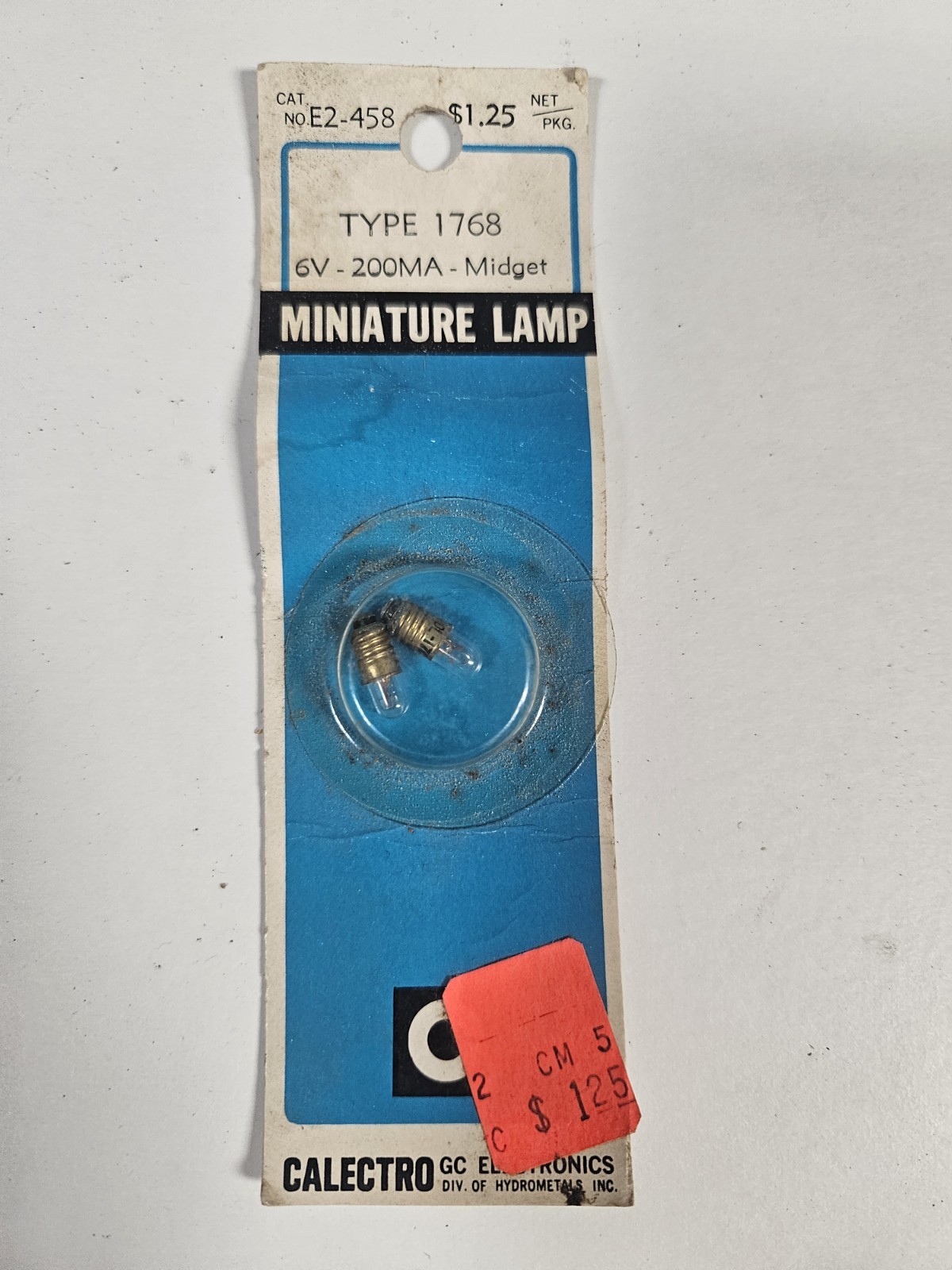 Type 1768 6v-200MA Midget Miniature Lamp E2-458 Vtg Nos