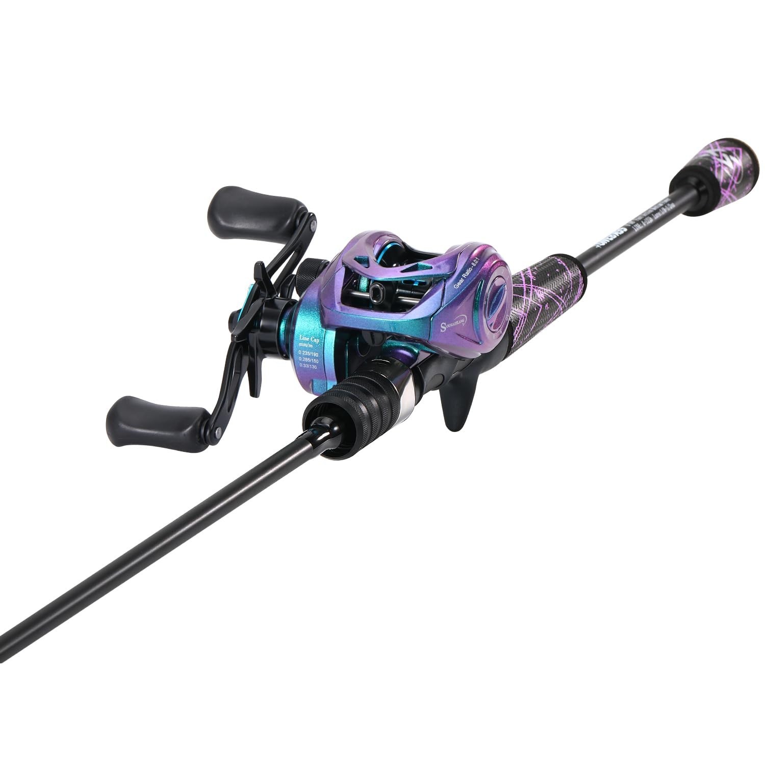One Bass Fishing Rod Reel Combo, Colorful Fishing Reel, Spinning & Baitcastin...