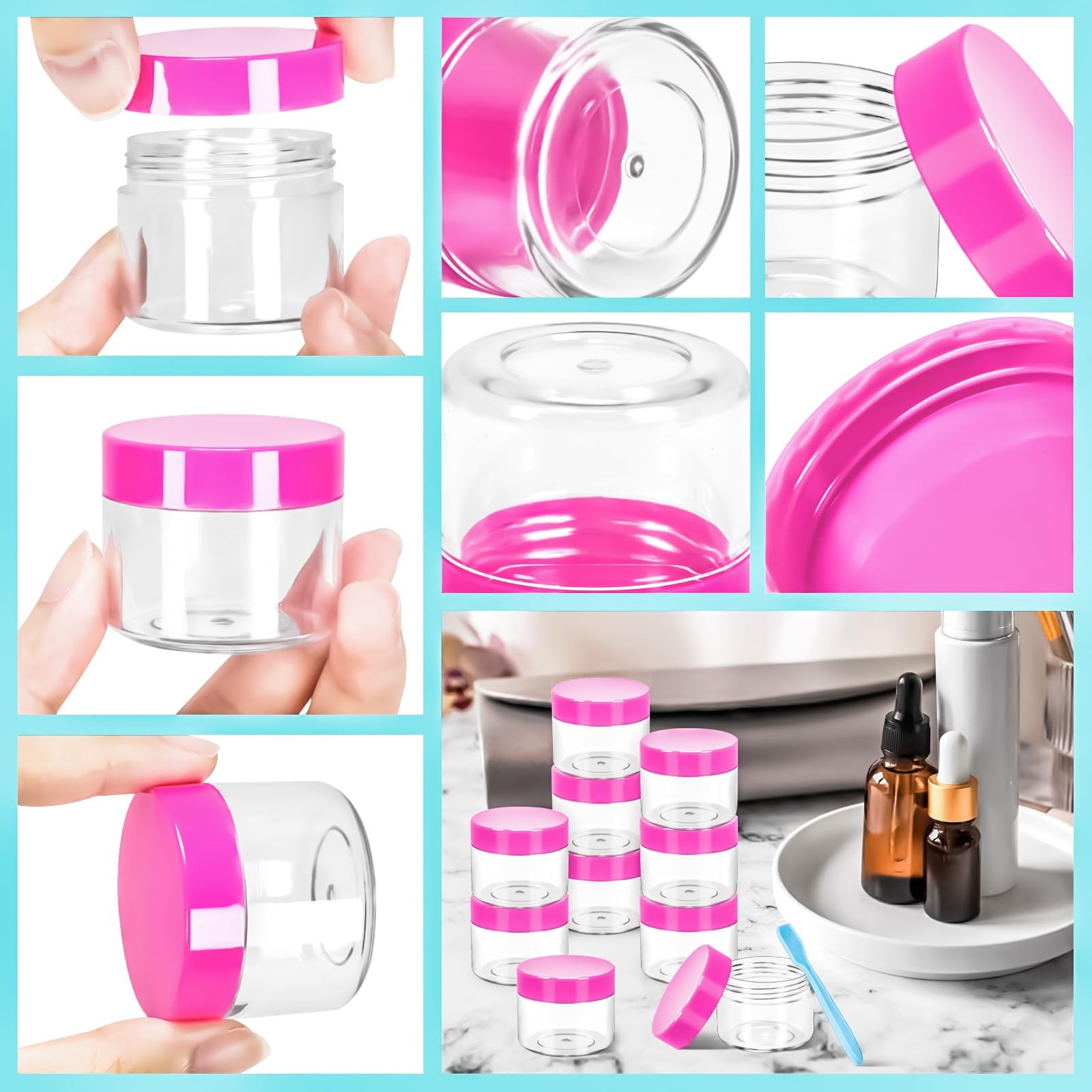 35 Pack 20G Plastic Jars Containers, 20Ml Travel Size Container Jars with Lids