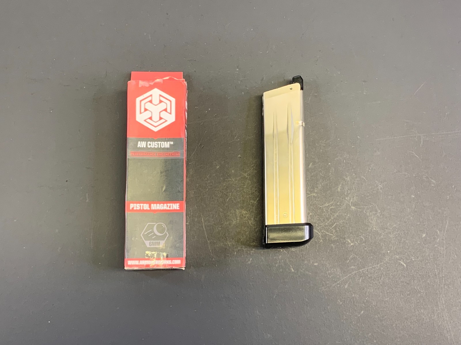 AW Custom Spare CO2 Magazine for HI-CAPA Gas Blowback Airsoft Pistols (Silver)