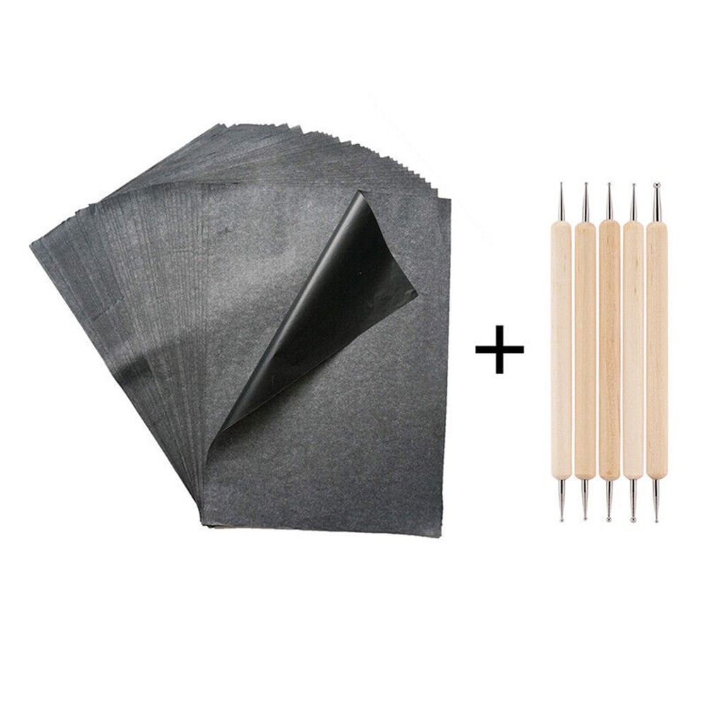 100pcs 8.3x11.7IN Black Carbon Transfer Tracing Graphite Paper for Metal Ceramic