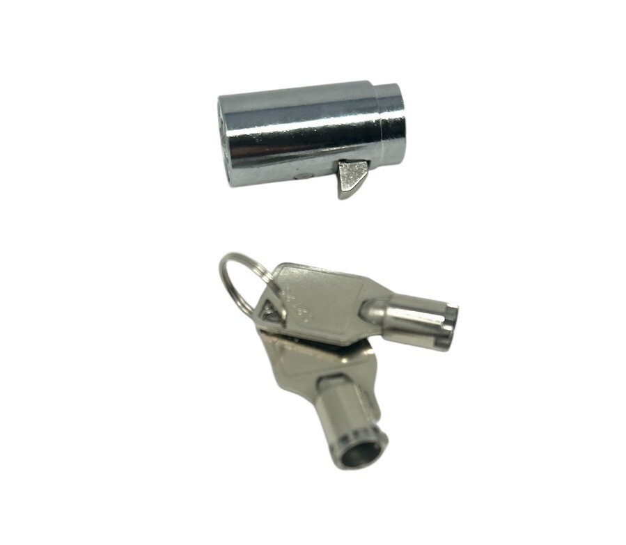Universal Tubular Vending Machine Lock And Key  Chrome Finish