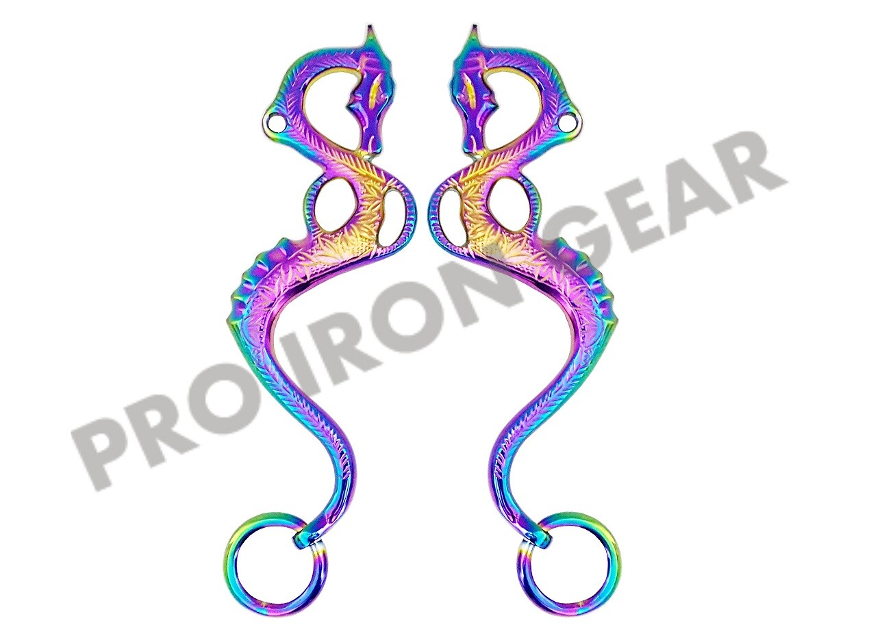 RAINBOW DRAGO Hackamore Replacement Cheeks Bitless Horse Bit English Western