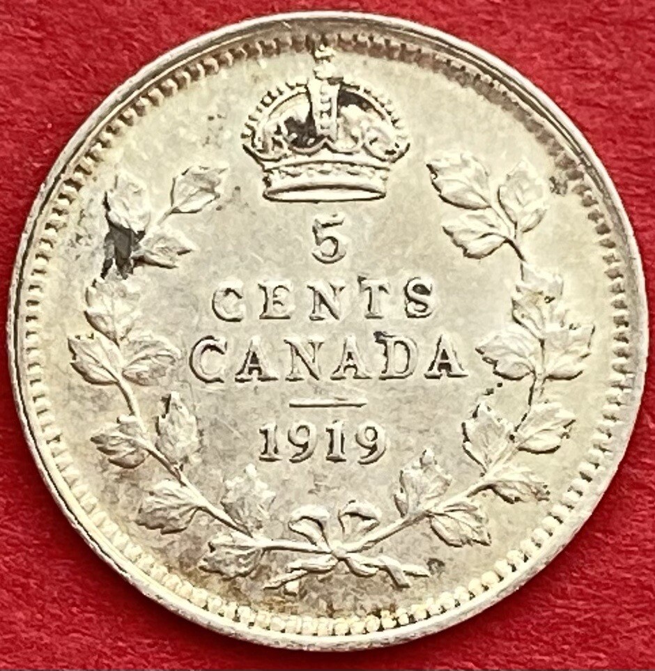 1919 Canada 5 Cents - EF - Lot#9306
