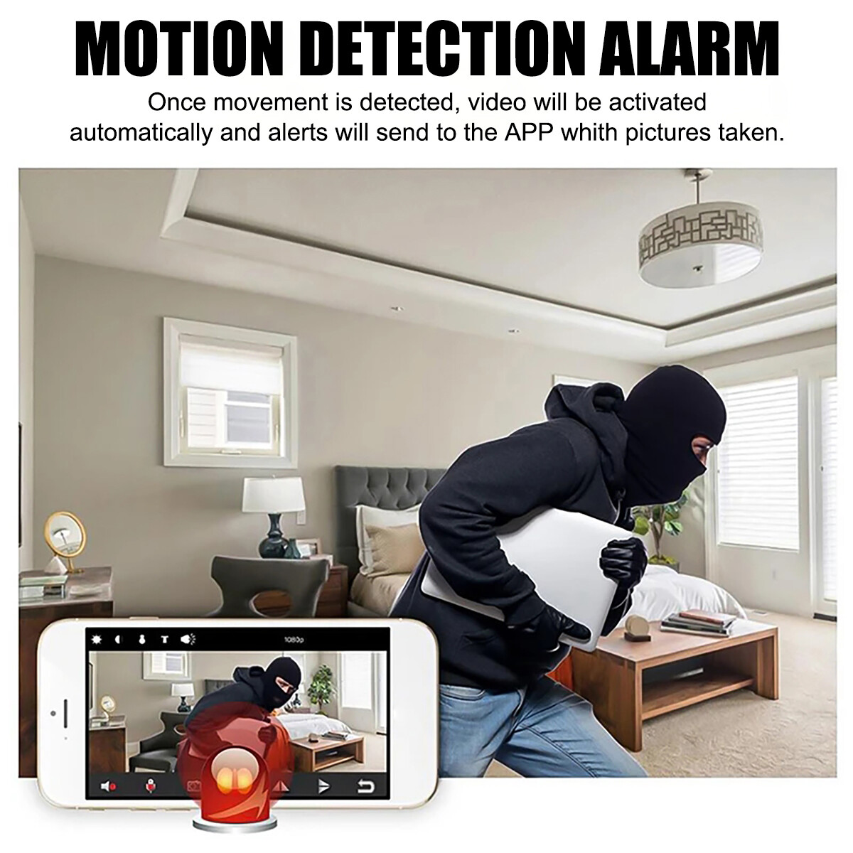 Wireless Camera Wifi IP Home Security 1080P HD Night Vision Small Camera Motion