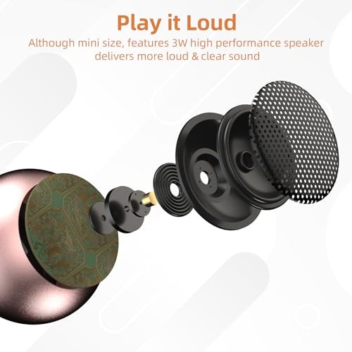 2Pack Portable Mini Speaker, Bluetooth Tiny Speaker,Wireless Micro Speaker Pink