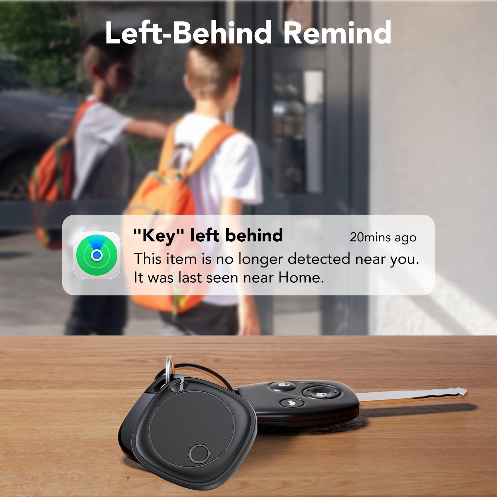 Air Tracker Tags-4 Pack, Bluetooth Works with 2 Black and 2 White