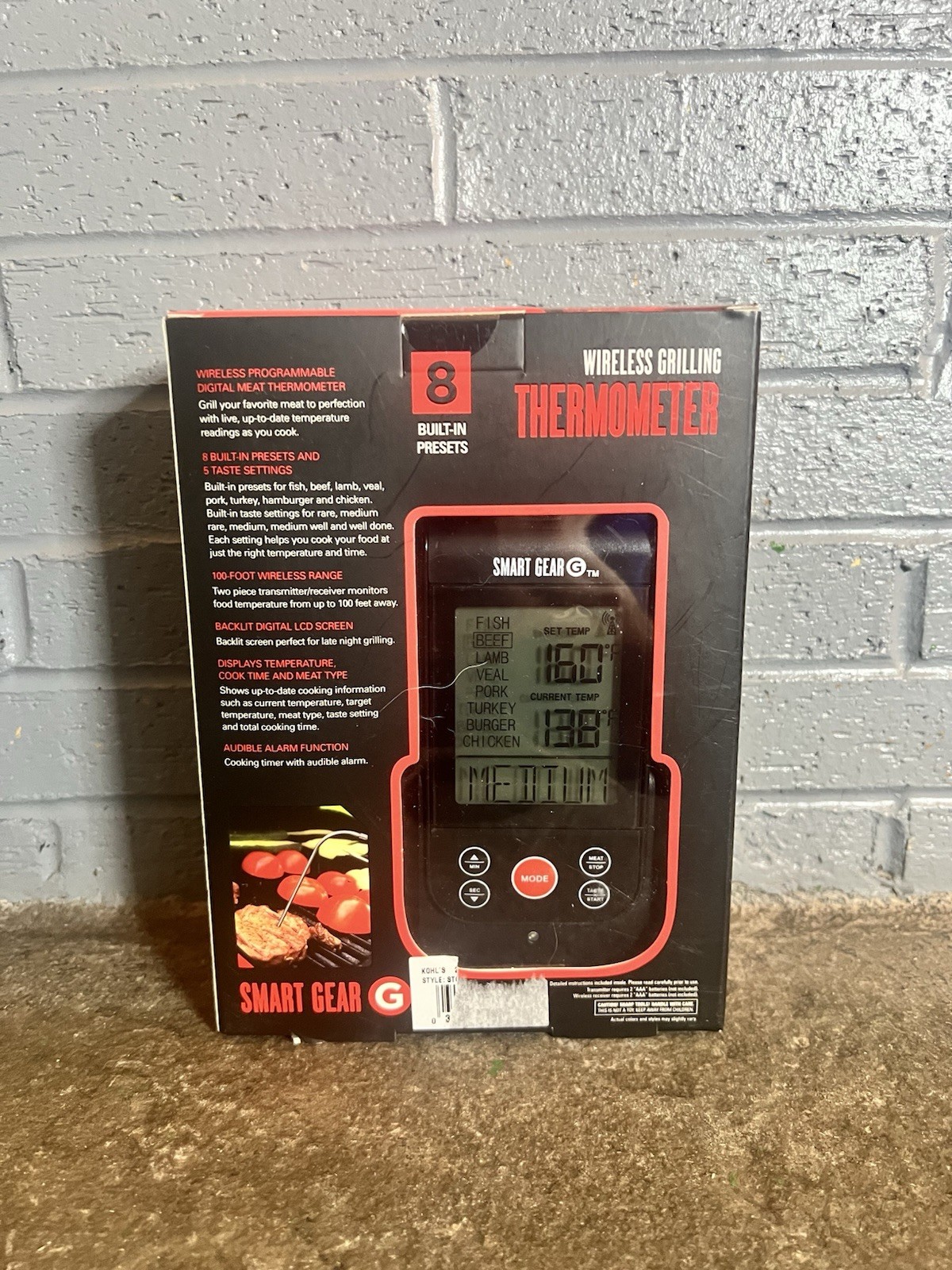 Expert Grill Remote Digital Wireless Grilling Thermometer Cooking BBQ 2016