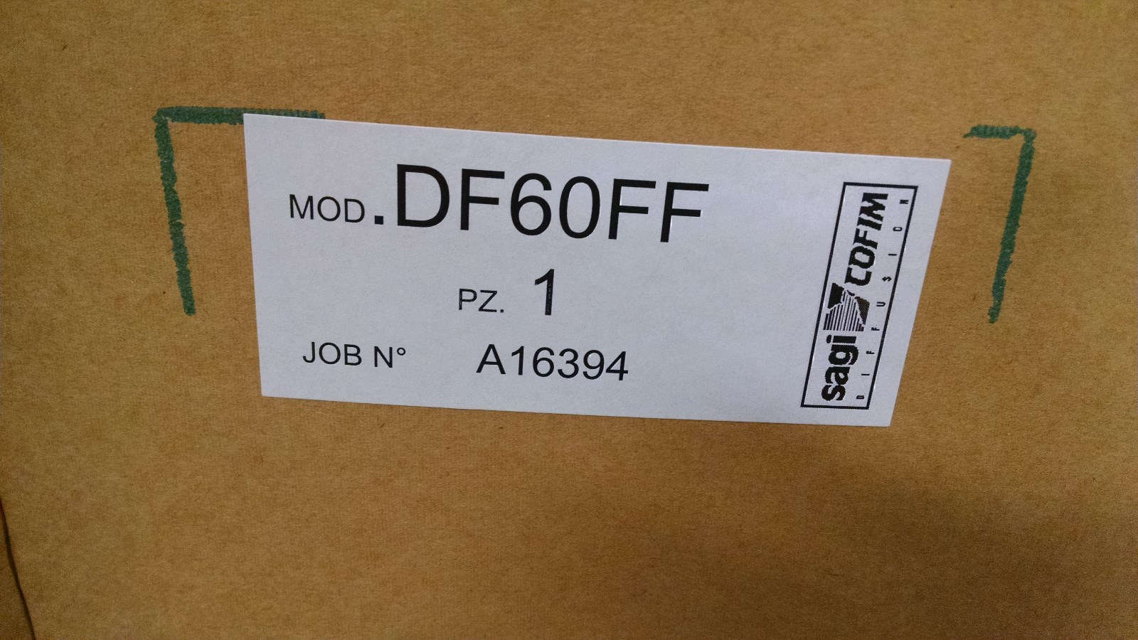 Industrial Pleated Filter, SagiCofim, P/N DF60FF