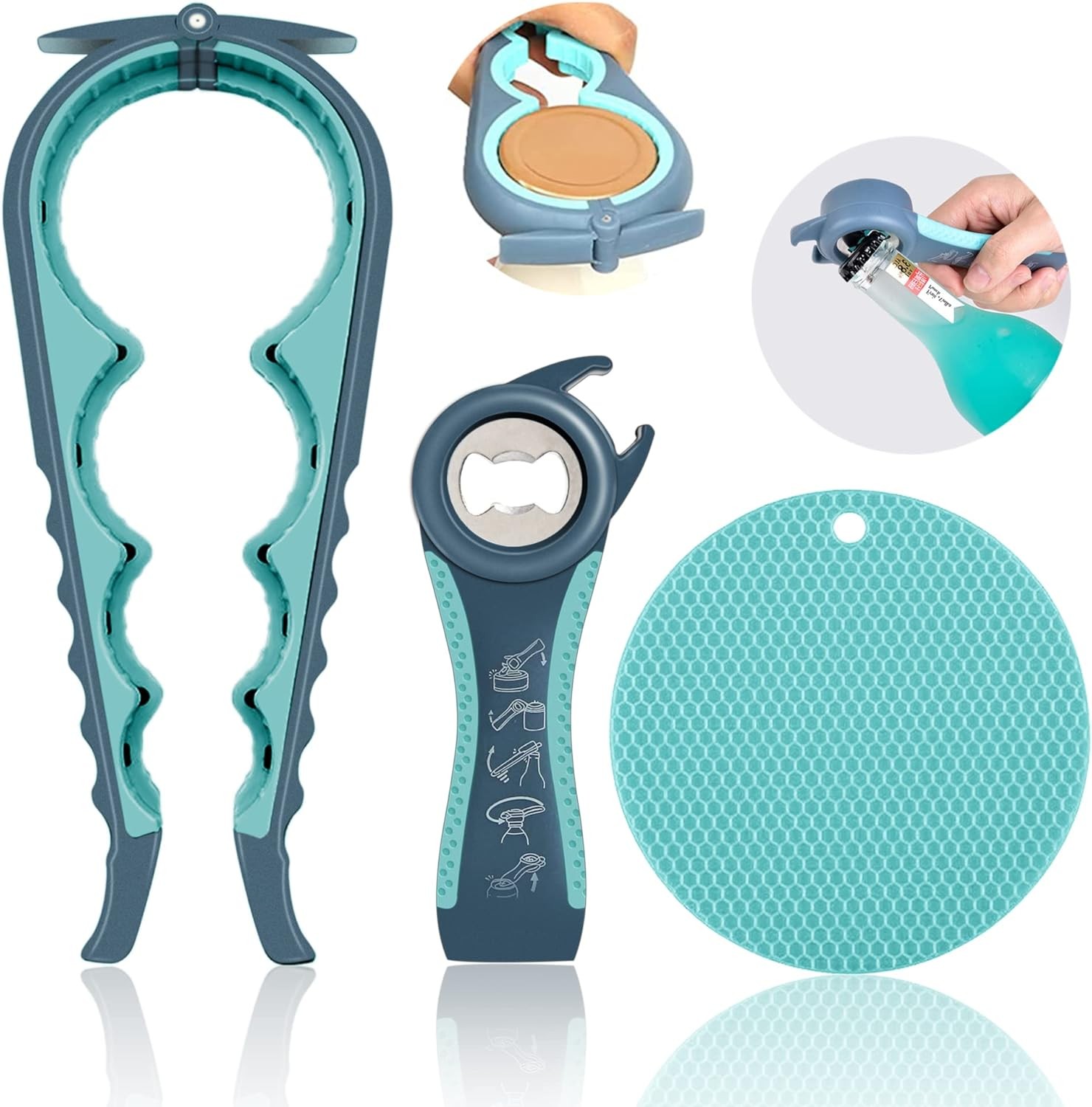 Abridor de frascos para manos débiles, personas mayores con artritis, abridor de