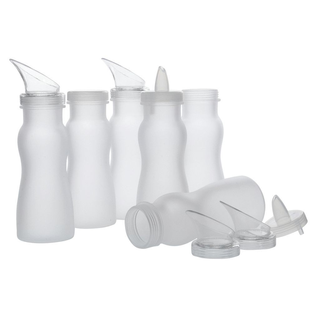 G.E.T. Enterprises SDB-16-PC-6 Salad Dressing Bottle & 24 Lid, Break Resistant,
