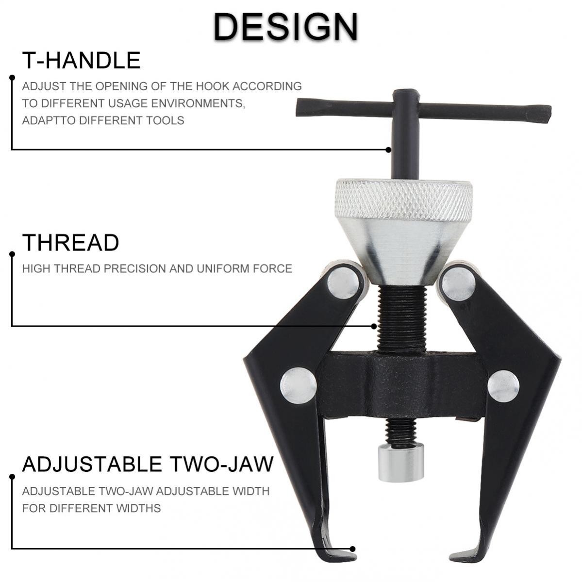 4 Inch Two-Claw Puller Multifunction Windshield Wiper Arm Removal Tool Adjust US