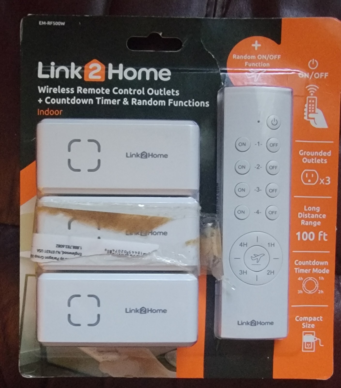 Link2Home Wireless Remote Control Outlets with Timer