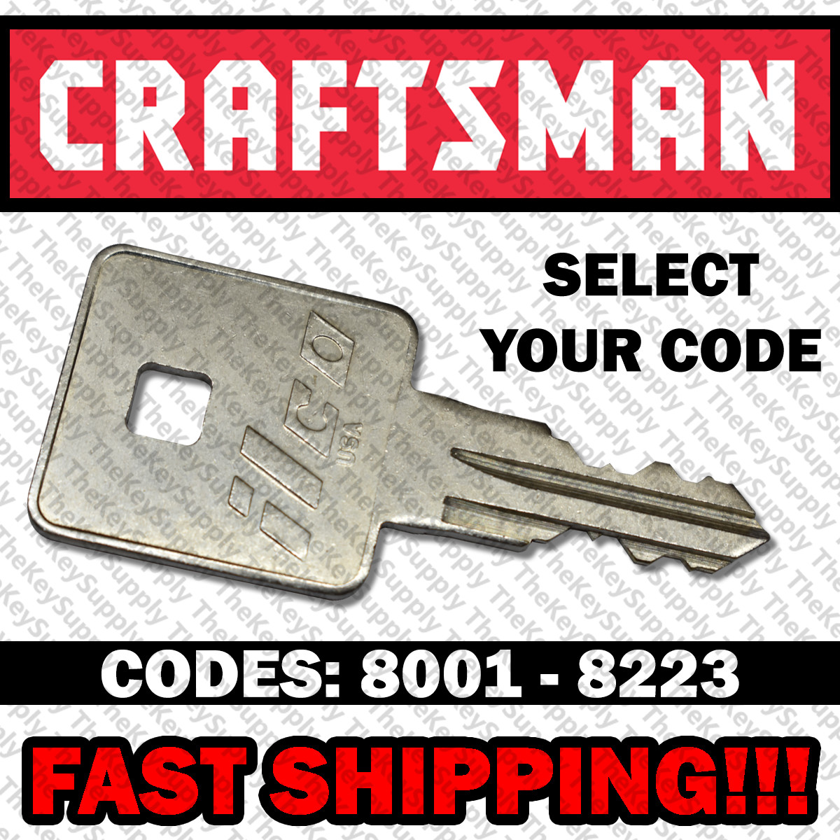 Craftsman 8207 Precut Replacement Toolbox Key llave
