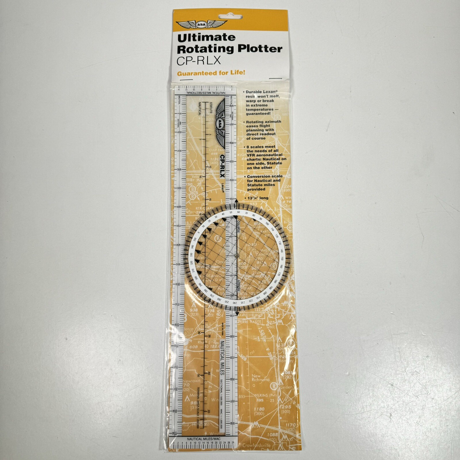 ASA Ultimate Rotating Plotter Aeronautical Chart VFR Nav By P/N ASA-CP-RLX