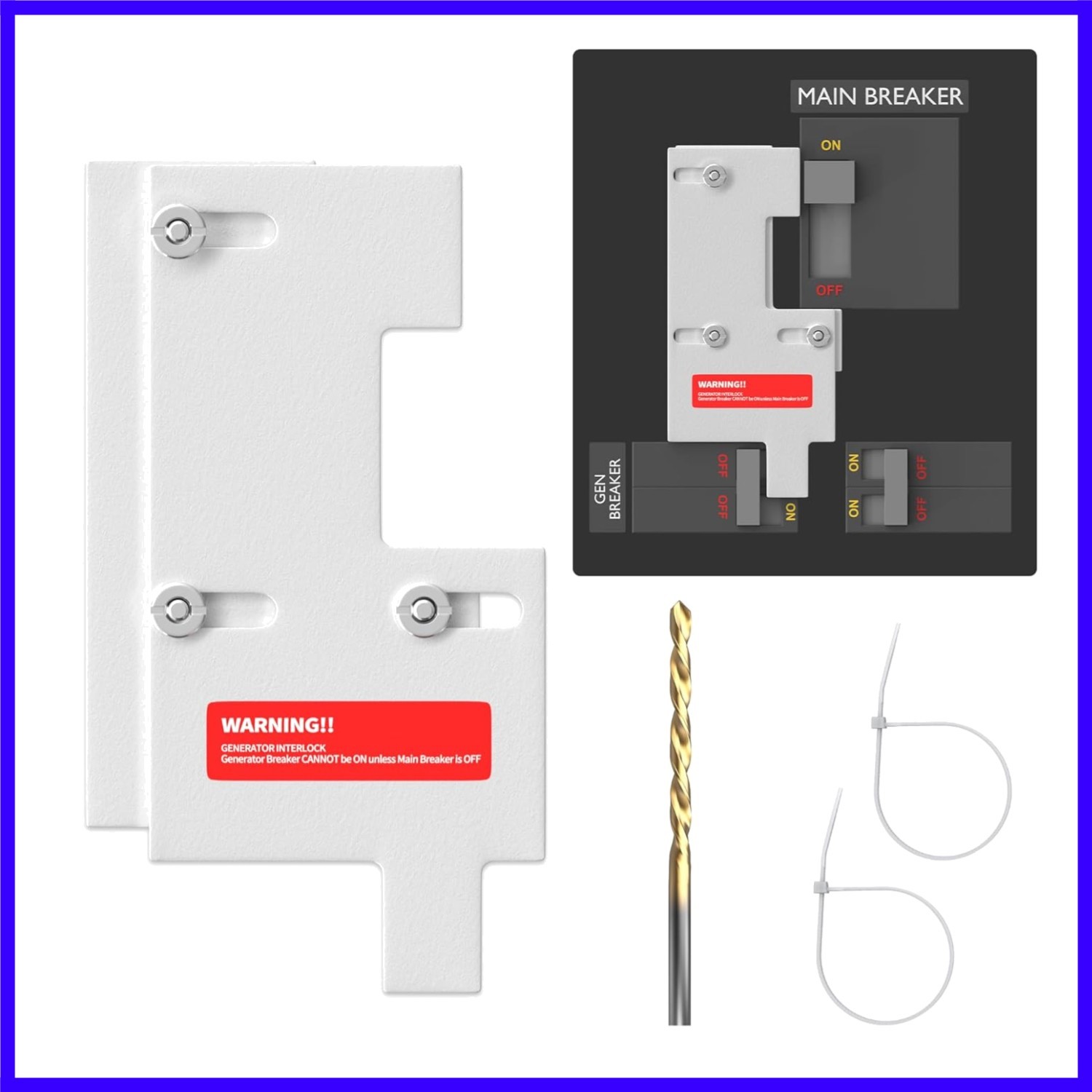 Generator Interlock Kit Compatible with GE General Electeric 150 or 200 Amp P...
