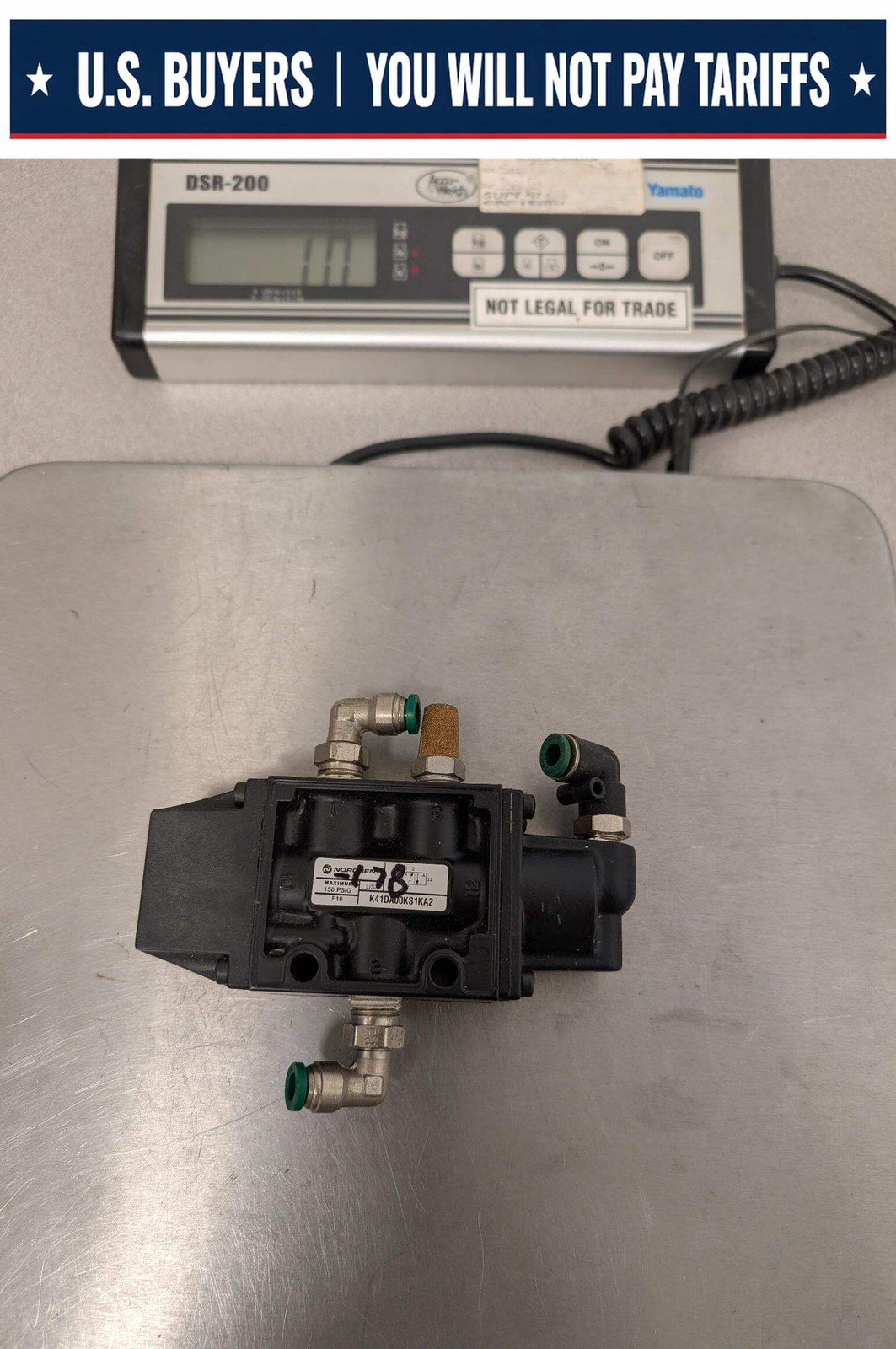 Norgren Pneumatic Valve Assembly - K41DA00KS1KA2 - 150 PSIG