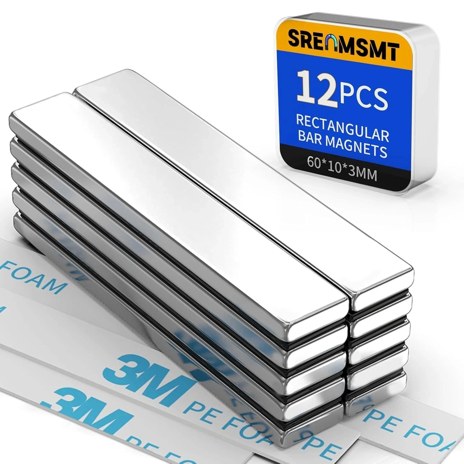 4-12 Neodymium Bar Magnets Rare Earth Rectangle Heavy Duty Powerful 60X10X3Mm