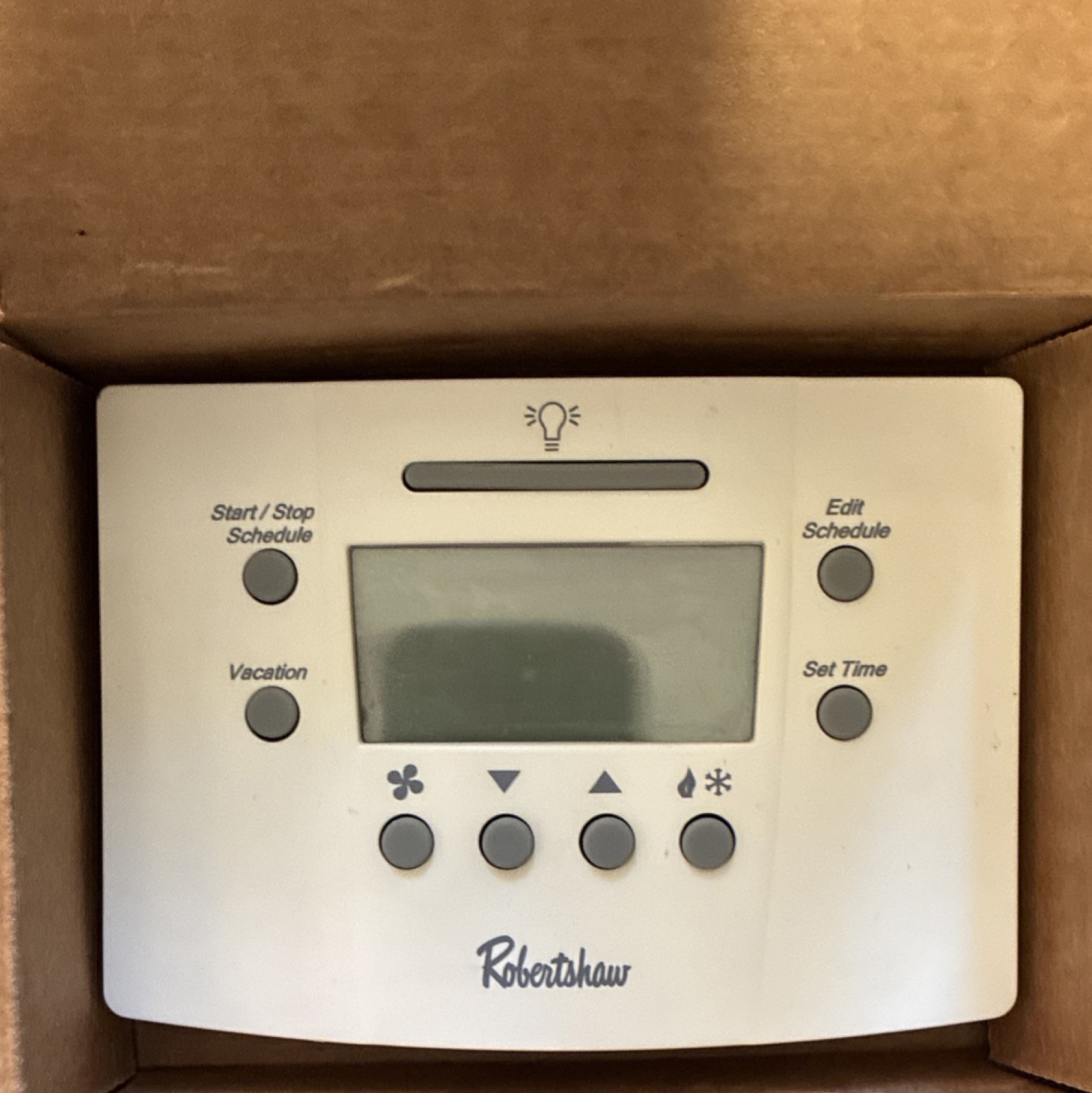 Robertshaw 120-582B Programmable Digital Thermostat, Push Button, Wall-Mounted