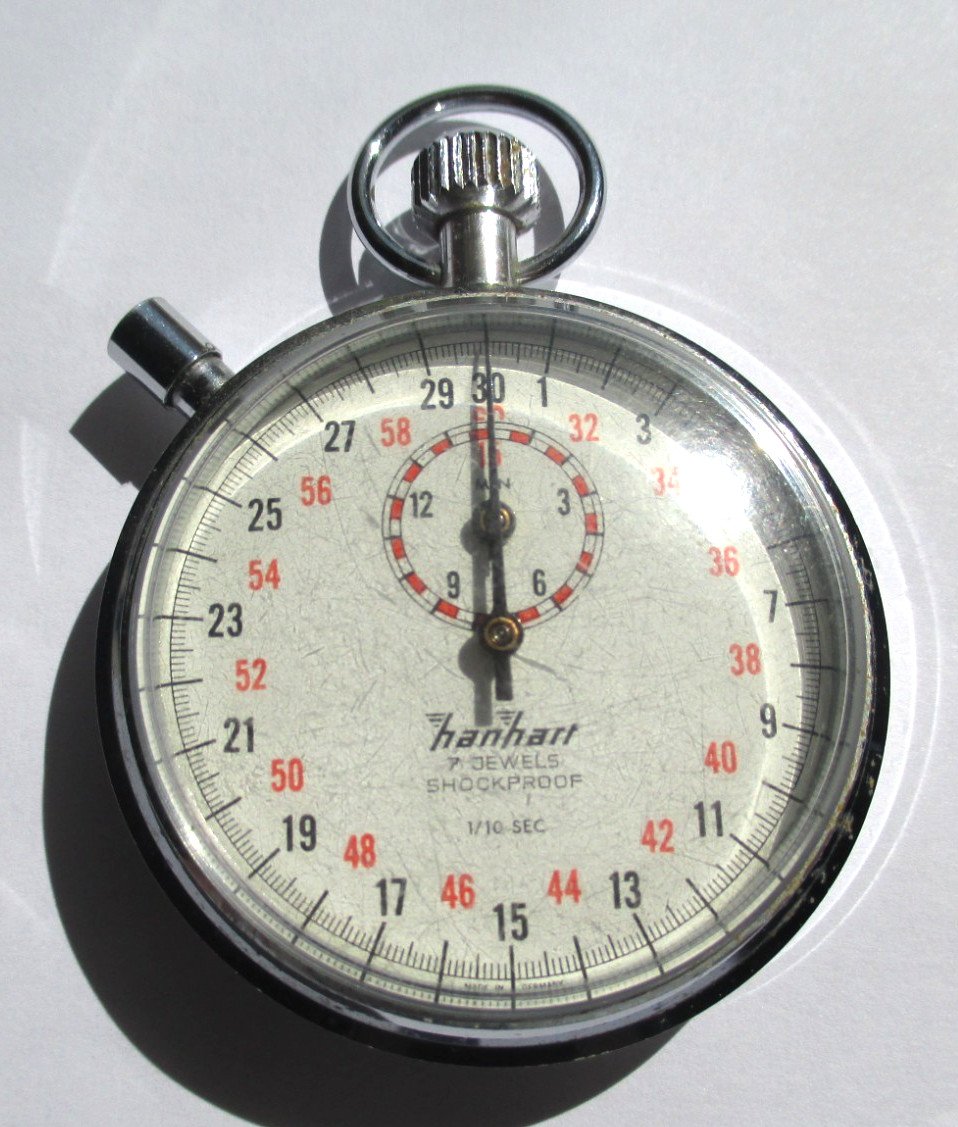 Vintage Hanhart Mechanical Stopwatch 7 Jewels 1/10 sec