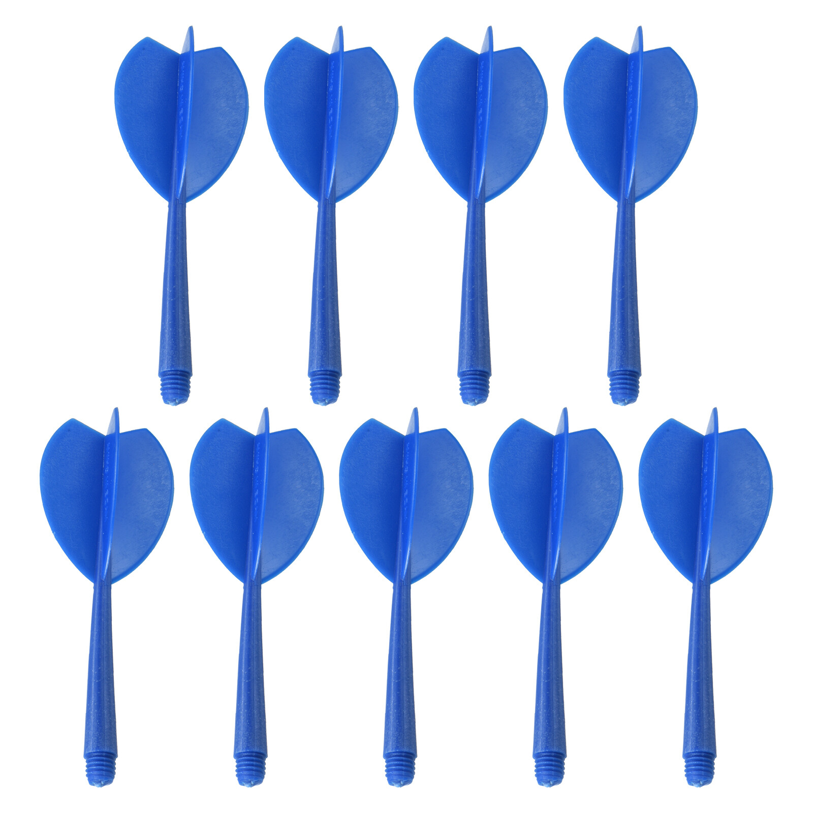 Integrated Dart Shaft & Flights, 9 Pack Plastic Dart Flight Set, Blue