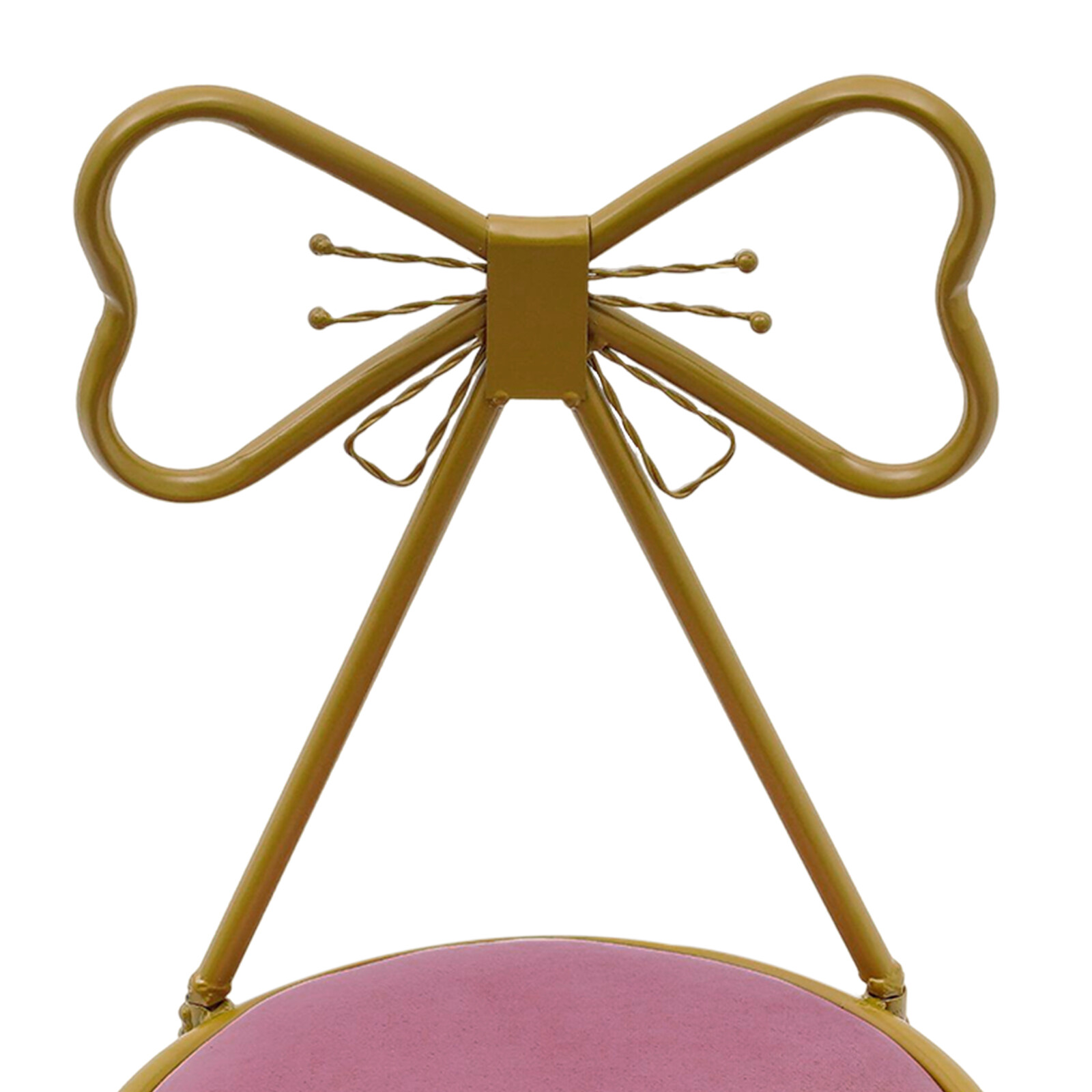 Butterfly Backrest Chair Vanity Stool Pink Velvet Stool Chair Makeup Chair