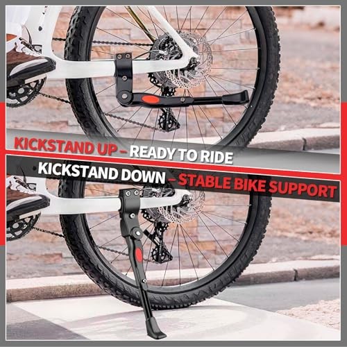 Adjustable Bike Kickstand for Nishiki - Bicycle Side Kickstand - Fits Nishiki