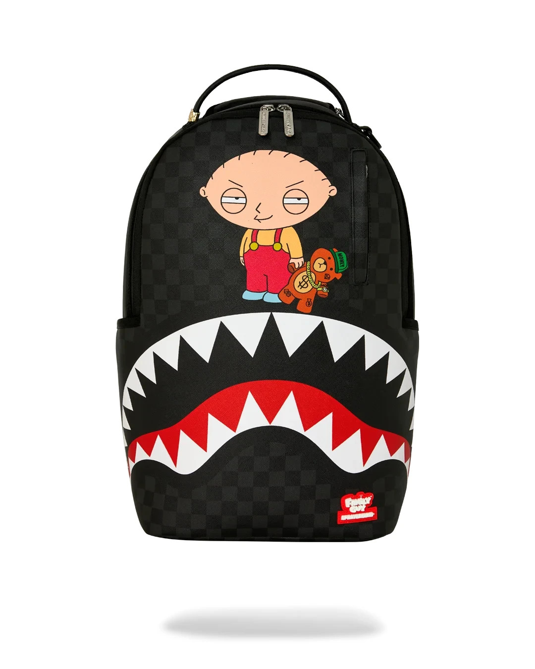 SPRAYGROUND LIMITED EDITION BACKPACK FAMILY GUY STEWIE HOLDING BEAR KEYCHAIN