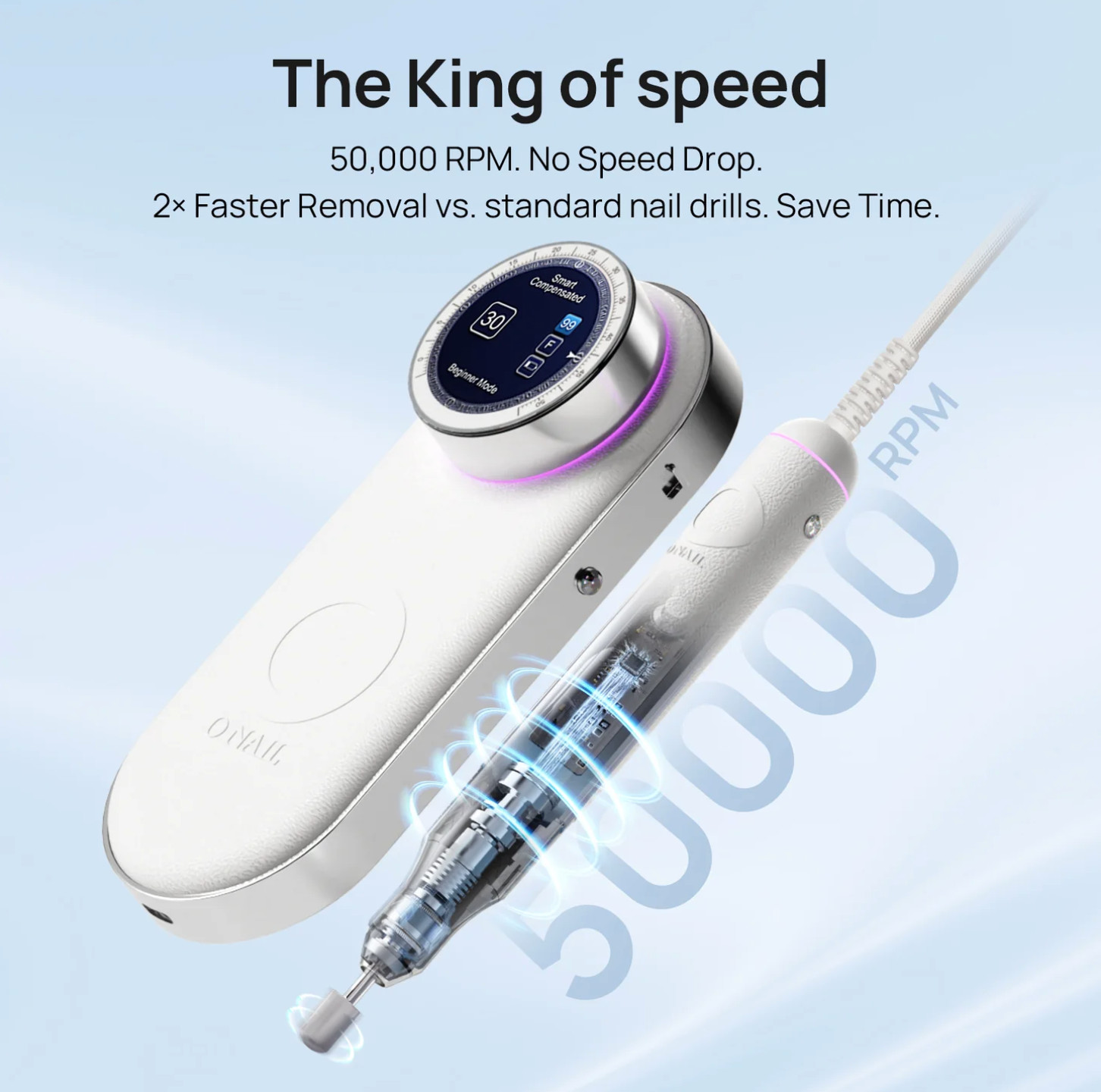 ONAIL Pro Max Nail Drill with Control Box + 2 Handpieces, 50,000 RPM BRAND NEW