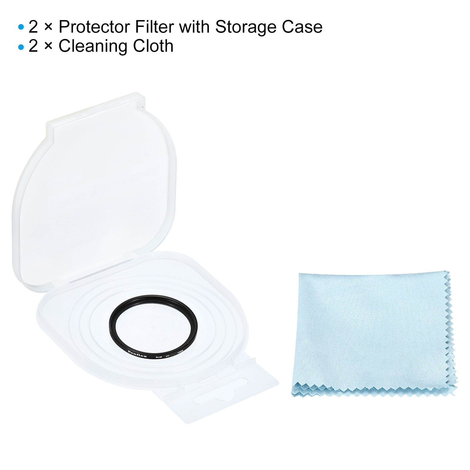 46mm UV Filter, 2 PCS Protection Filter Camera Lens Filter Optical 46mm