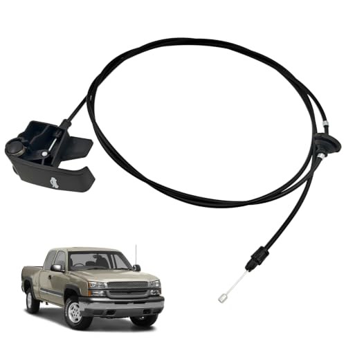 Hood Release Cable & Handle Assembly, Compatible with 1999-2007 Chevy 15142953