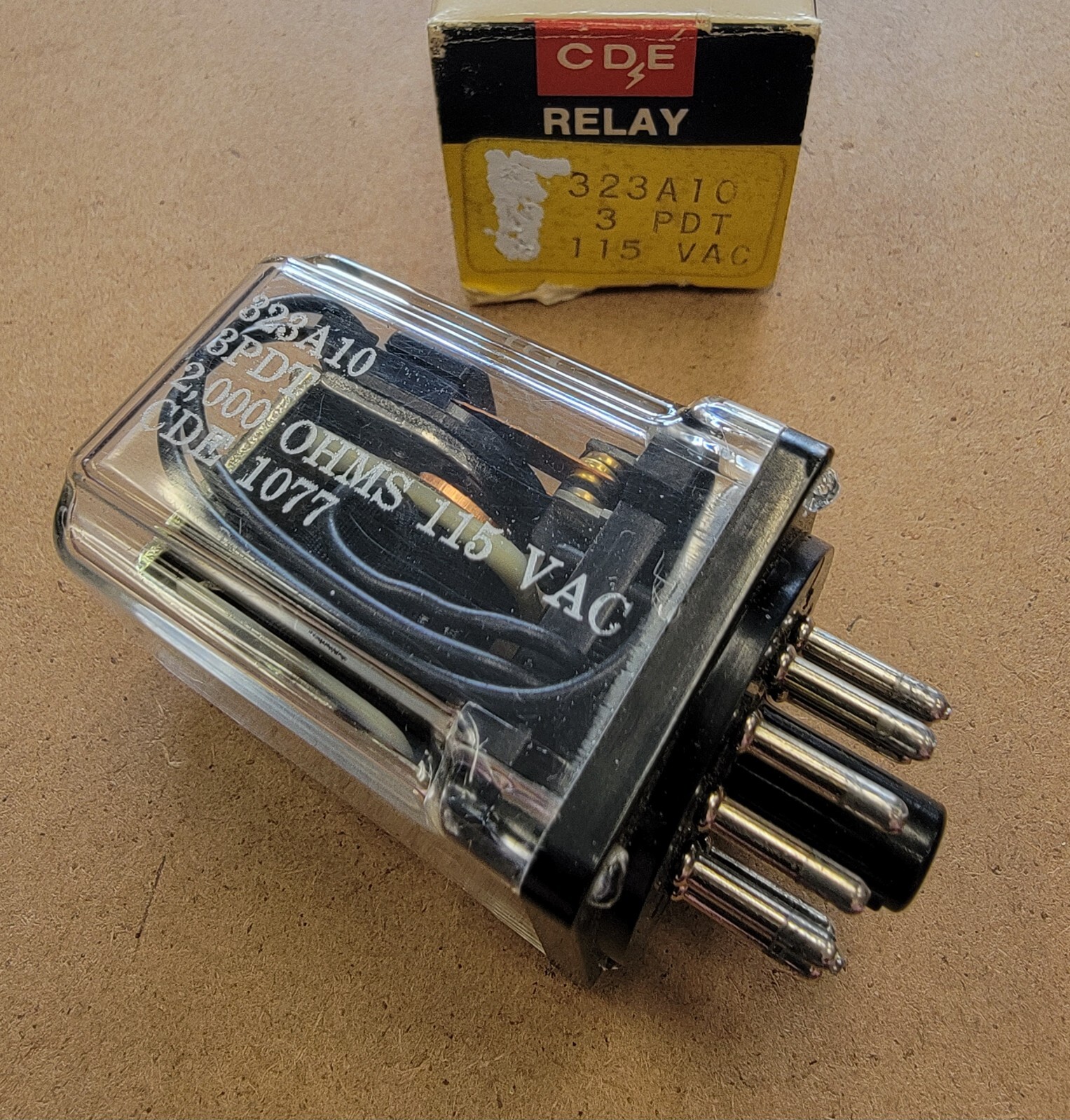 Cornell Dublier 323A10 3PDT 115VAC Relay * NEW IN PACKAGE *