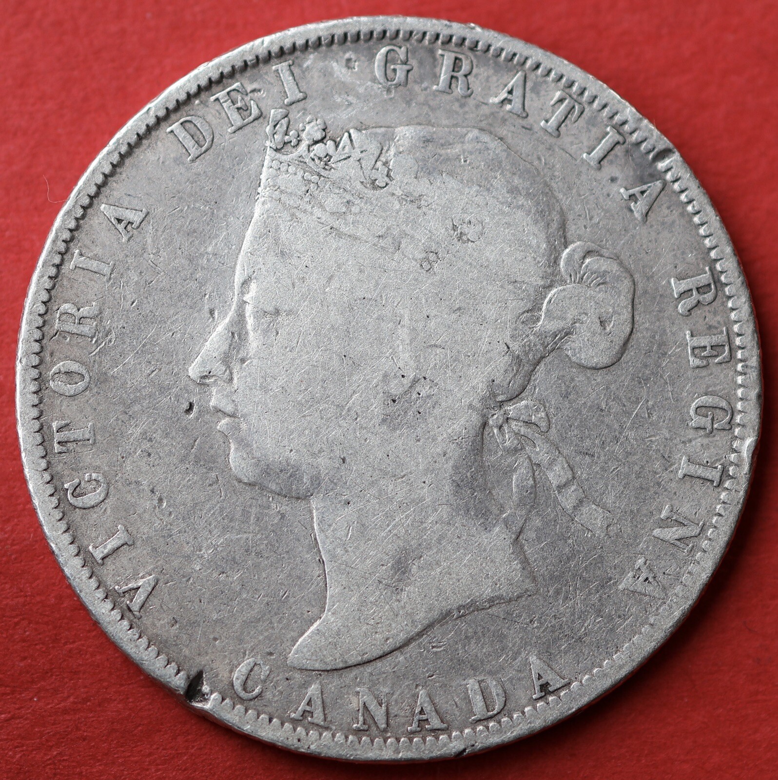 1872H Canada 50 Cents - VG - Rim Nick Trend 120$ Lot#10139