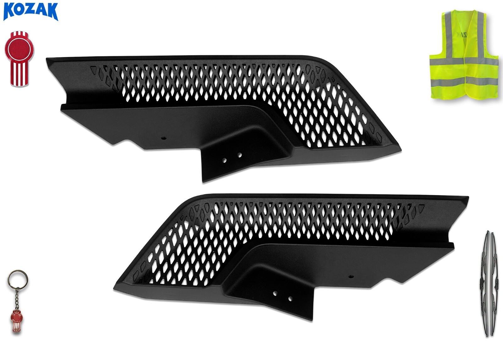 Kenworth T680 Next Gen 2022+ ood Side Fenders Vent Set (Right & Left Side)